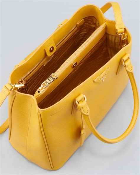 prada yellow and black purse|prada yellow handbag.